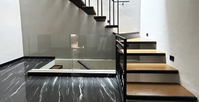 GRC Deco Line | Dinding, GRC Mahoni Deck Interlock | Plafon, GRC Mahoni Deck | Tangga